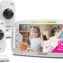 Video Baby Monitor,1080P Full HD Ultra clear image quality,5.5" IPS Screen Monitor & 2 Camera, Range up to 1000ft,24h Battery Life, 2-Way Talk,Split Screen,Night Vision,Temperature Monitor,No WiFi.