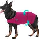 Meifsou Dog Anxiety Vest, Skin-Friendly Thunder Jacket for Dogs, Dog Calming Shirt for Thunder, Fireworks, Vet Visits and Separation - Keep Pet Calm Without Medicine & Training, Anti Anxiety for Dogs (Small, Rose Red)
