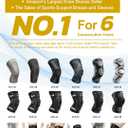 NEENCA Knee Brace for Knee Pain Relief, Medical Knee Support with Patella Pad & Side Stabilizers, Compression Knee Sleeve for Meniscus Tear, ACL, Arthritis, Joint Pain, Runner, Sport- FSA/HSA APPROVED (Large, Black-Gray)