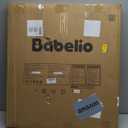 Babelio 29-48" Extra Wide Baby Gate with Adjustable Cat Door,Easy Install Pressure/Hardware Mounted,Auto Close Pet door for Stairs,House,Doorways,Effortless Walk Thru,White