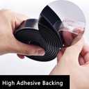 3M Dual Lock SJ3550A 1"8ft Black, Reclosable Fastener Mounting Tape Interlocking Mushroom Shaped Strong Adhesive Hook Lock Sticky Tape Waterproof for Indoor and Outdoor, EZ Pass, Pedalboard, 1 Pack