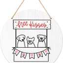 Valentines Day Door Decorations, Valentine Sign for Front Door Indoor Outdoor Porch Wall Decor, Valentine's Day Hanger for Dog Lovers Party Decoration - B04