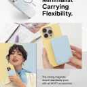 MOFT Snap Case MOVAS for iPhone 16 Pro Case, Compatible with Magnetic, Magnetic Premium Vegan Leather Phone Case with Smooth Feeling, Enduring Color Minimalist 6.3 inch Protective Case, Panna Cotta