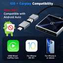 Wireless CarPlay Adapter for iPhone, Super mini Compact 2-in-1 Dongle for Apple iOS10+, Convert Wired to Wireless CarPlay, Instant Connectivity, Fit for Cars from 2016 with Built-in CarPlay