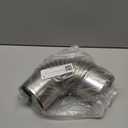 PATIKIL 90 Degree Stove Pipe, 1Pcs 3.15 Inch Elbow Stainless Steel Chimney Flue Extension for Outdoor Camping Tent Wood Stove Accessories Vent Exhaust, 6.69 Inch Length