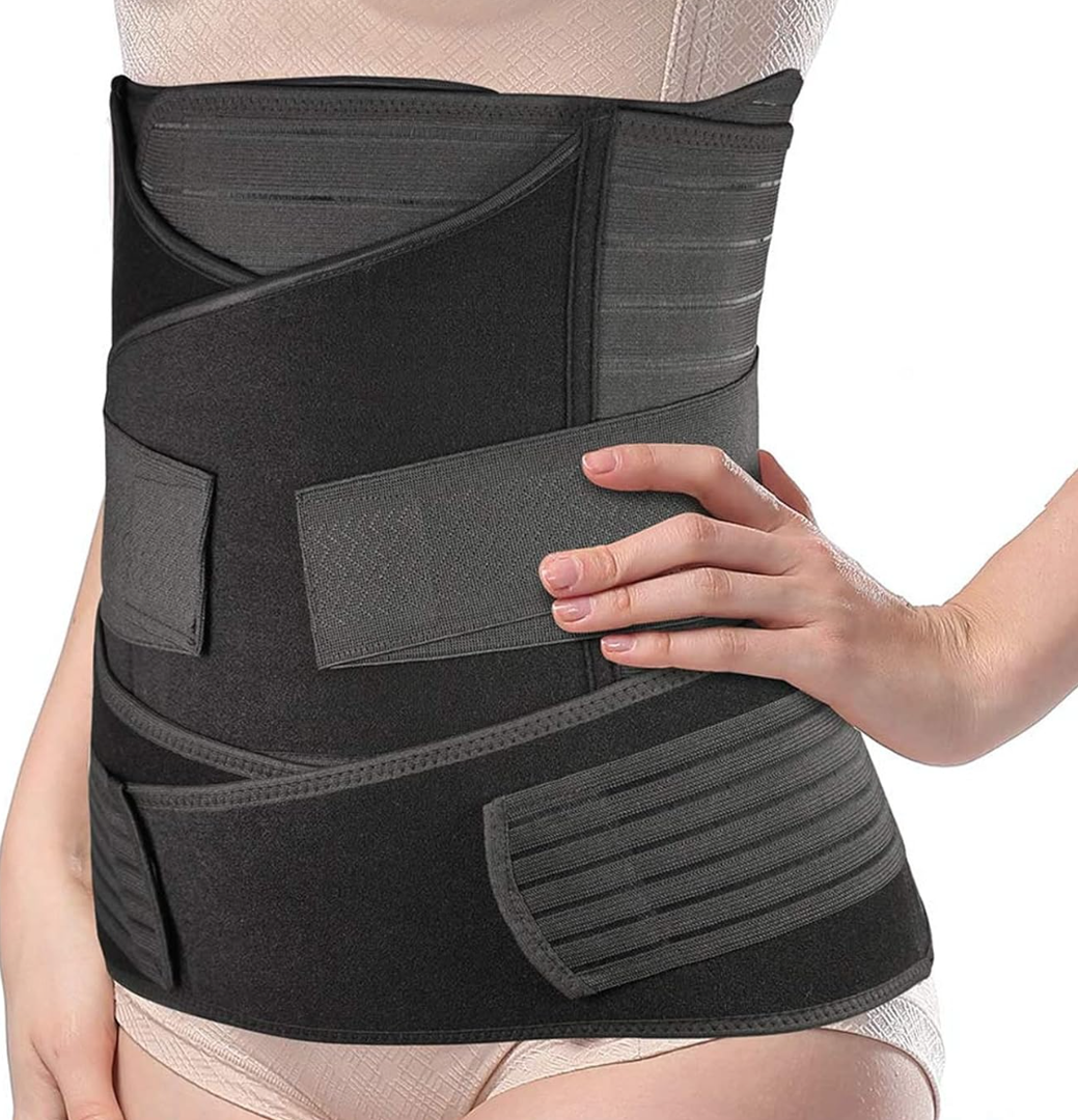 TiRain 3 in 1 Postpartum Belly Support Recovery Belly/Waist/Pelvis Belt C Section Postpartum Belly Wrap Band Corset waist trainer