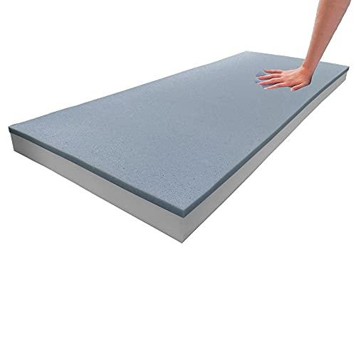 Foamma 2" x 24" x 72" High Density Gel Memory Foam Base, Cooling Pressure Relief, High Density Foam Cushion, Couch Filler Stuffing, Chair, and Upholstery Cushions