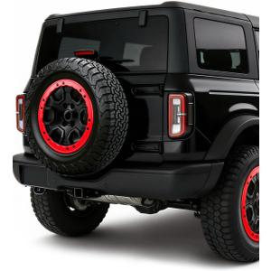 5 Pcs Bead Lock Wheel Trim Rings Red Kit Fit for 2021-2026 Ford Bronco Sasquatch Package Beauty Rings Red