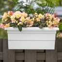 Root & Vessel Countryside Rail Planter, White, 24"