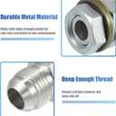 uxcell Universal 10AN-M18x1.5 Turbo Oil Pan Return Drain Plug Adapter Oil Pan Return Drain Plug Fitting with Bolt and Sea O-Ring Rust Resistance Metal Steel Bolt On Type Silver Tone