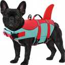 ASENKU Dog Life Jacket - Pet Safety Vest for Swimming & Boating, Shark Life Jacket with Floatation, Dog Lifesavers Swimsuits for Small Medium Large Dogs (RedGreen, M)