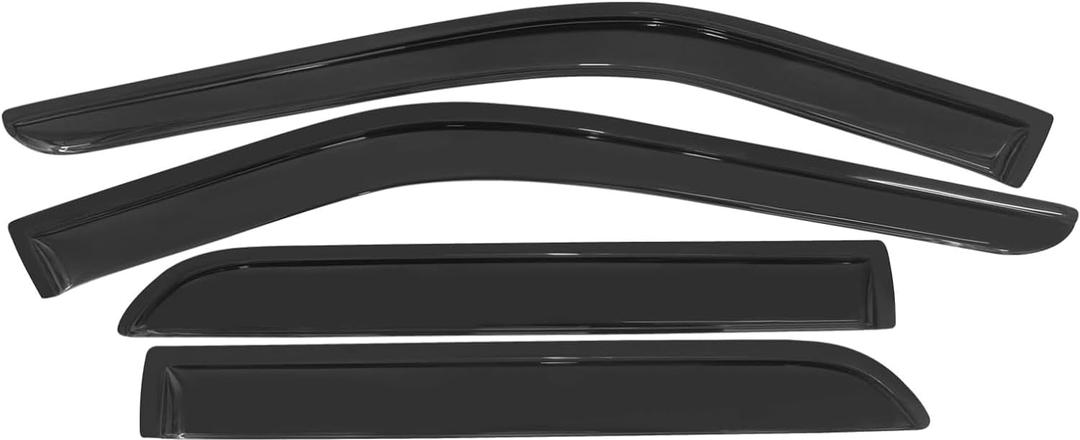Tape On Window Visors Fits for 2011-2019 Ford Explorer, Side Auto Window Wind Deflectors, Ventshade, Rain Guards for Cars/Trucks