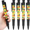 Supervitae 24 Pcs Christmas Jumbo Pen Bulk Novelty Giant Ballpoint Pens Bulk 7.48 Inch Funny Big Retractable Black Ink for Employees Coworker Team Staff Teacher Nurse Gifts(Rainbow Smile Face)