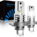 H4 Bulbs, 9003/HB2 Fog Light, 6000K Cool White, Plug and Play, IP67, Pack Of 2