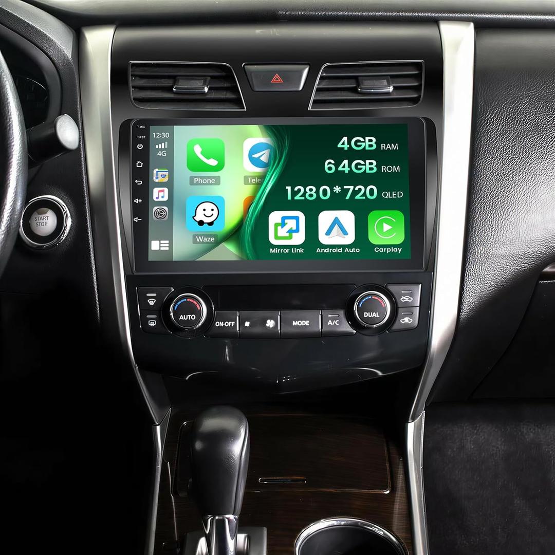 [8 Core 4G+64G] Android 15 Radio for Nissan Altima 2013-2015, 10.1 Inch Touch Screen for Altima Car Stereo with Wireless Carplay Android Auto, Bluetooth 5.0, 32 EQ, GPS, 5G WiFi, 59UI + Backup Camera