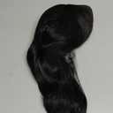 morvally Short Black Wavy Bob Wig with Bangs for Women 16 Inches Natural Synthetic Hair Wavy Wigs