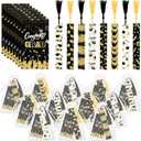72pcs Graduation Gifts Bulk Class of 2026 Graduation Acrylic Bookmarks with Inspirational Cards 2026 Graduation Party Favor for College and High School Congrats Grad (Black Gold)