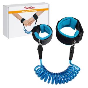 Blisstime Anti Lost Wrist Link Safety Wrist Link for Toddlers, Babies & Kids (59 Inch (Pack of 1), Blue)