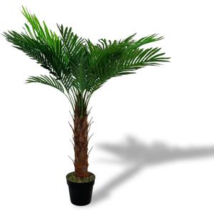 XBrand 47.2 inches H Artificial Palm Tree with Pot Realistic Tropical Faux Plant for Indoor & Outdoor Decor, UV-Resistant, Easy Low Maintenance Home Accent