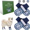 EXPAWLORER Dog Socks to Prevent Licking and Slipping, Summer Dog Shoes for Hot Pavement, Paw Protectors for Hardwood Floors Anti-Slip, Dog Booties for Small Medium Large Senior Dogs, Navy Blue XS