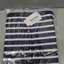 UEU Women's Summer Striped Sleeveless Sweater Mini Dress V Neck Elegant Bodycon Knit Dress Button Work Short Dresses (X-Large)