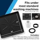 Camco Washing Machine Drain Pan - Features a Durable Plastic Construction, 1-inch/1.5-inch PVC Drain Fitting, and Measures 30-inches (L) x 32-inches (W) x 2 -inches (H) (OD) (20750)