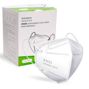 SOOQOO 50 Pcs KN95 Face Maks for Audlts (White), 1 Count