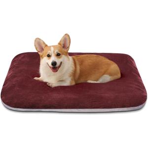Magic Dog Super Soft Medium Dog Bed, 32 Inch Orthopedic Foam Pet Bed with Anti Slip Bottom, Removable Washable Cover, Burgundy