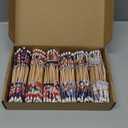 Chengu 300 Pcs 4th of July Cocktail Umbrellas for Drinks Independence Day Decoration Fruit Toothpicks Drink Umbrellas Cocktail Picks Paper Cupcake Topper Sticks for Party Appetizers Restaurant Bar