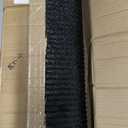 Nuanchu 2 x 10 ft Recycled Rubber Walkway, Black Rubber Mulch Mat Roll for Landscaping Outdoor, Imitation Grass Design Natural Looking Mulch Solution for Garden Pathway, Barrier & Edging Border