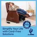 The Blue Cactus Big Battery Pack for Reclining Furniture with LED Screen and Low Charge Alerts  Wireless 5000mAh Couch Battery Pack Rechargeable for Power Recliner Power Supply