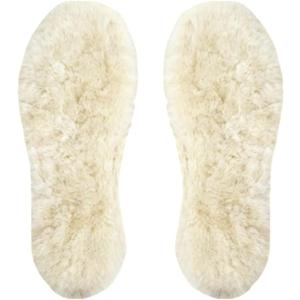 Sheepskin Insoles, Genuine Thick Warm Wool Insert for Women Men, Warm Fleece Wool Insoles, Replacement Sheepskin Soles for Shoes Boots Slippers (Women 7.5 /Men 6.5)