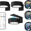 3Pcs Picture Lights for Wall Battery Operated, Magnetic Led Painting Light with Remote Dimmable and Timer, 3 Lighting Modes Art Display Light for Picture Frame, Wireless Wall Decor Puck Lights, Black