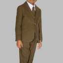 Retro Linen Boys Suit Slim Fit 5 Piece Sets Kids Wedding Outfit Linen Suits Casual Drawstring Tuxedo Set for Boy 7