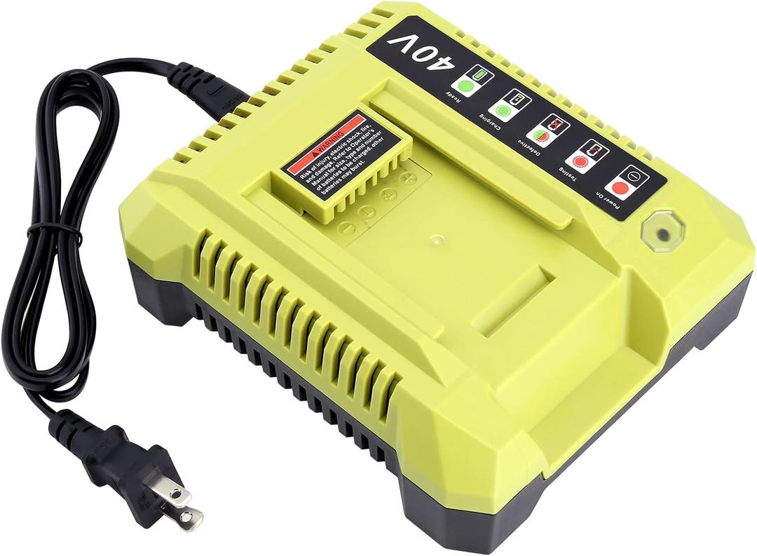 Replacement for Ryobi 40V Battery Charger, OP401 Charger Compatible with Ryobi 40V Lithium Battery OP4040 OP4050 OP4050A OP40601 OP4026 OP4015 OP4030 Fast Charger