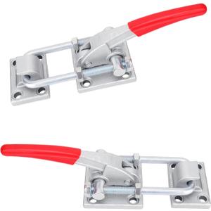 2 Pack Heavy Duty U-Hook Latch Clamp, 7720 lbs Capacity Adjustable U Hook Toggle Clamp, 40380 Toggle Clamp Latch, Adjustable Toggle Clamps with Threaded U-Bolt