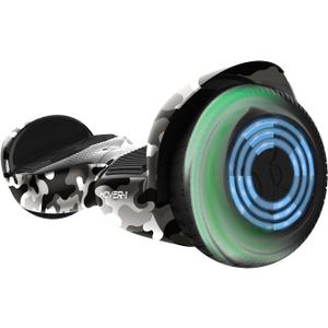 Hover-1 Helix Electric Hoverboard | 7MPH Top Speed, 4 Mile Range, 6HR Full-Charge, Built-In Bluetooth Speaker, Rider Modes: Beginner to Expert (Camo)
