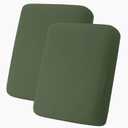 hyha Milk Silk Couch Cushion Covers, Soft Magic Sofa Covers Washable for 2 Cushion Couch, Stretch Sectional Outdoor Cushion Covers for Patio Furniture with Elastic Bottom(2 Packs, Bronze Green)