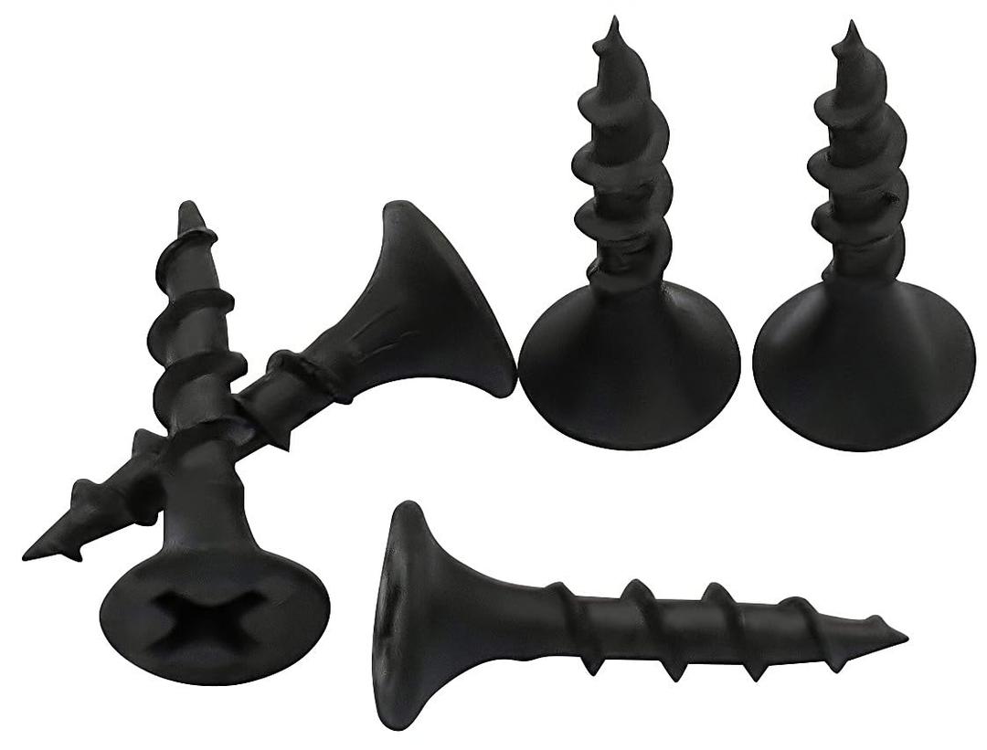 2 x 3/4 Inch N.6 Coarse Thread Drywall Screw, Sharp Point, Black, 2 Bugle Head Phillips Drive, 1 Lb. Ideal Screw for Drywall Sheetrock, Wood, and More, 400 Screws