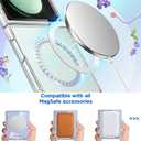 for Moto Razr Ultra 2026/2025 Case, Motorola Razr Ultra 2025/2026 Magnetic Cover Compatible with MagSafe, Built-in Fastener [Prevents Case Slipping Out] Anti-Yellowing Phone Case (Clear)