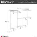 ClosetMaid ShelfTrack Wire Closet Organizer System, Adjustable from 4 to 6 Ft., With Shelves, Clothes Rods, Hardware, Durable Steel, White