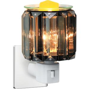 Pluggable Fragrance Warmer-Crystal Electric Wax Melt Burner -Candle Melt Warmer -Wall Plug in Wax Burner Warming Scented Candle Wax Melts and Tarts or Fragrance Oils (Gray)