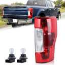 RH Halogen Type With Bulbs Tail Light Fit for 2017 2018 2019 Ford F250 F350 F450 F550 Super Duty Rear Lamp Right Passenger Side W/Blind Spot W/o LED Module KC3Z13404B FO2801262