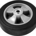 2 Pack 8 Inch Solid Rubber Replacement Wheels, Flat Free Hand Truck Tires with 5/8" Axle, Hand Truck Replacement Wheels for Cart, Wagons, Wheelbarrow, Dolly, Trolley, 330 lbs Max Load
