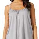 32 DEGREES Cool Womens Flowly Relaxed Lounge Built-in Cups Shelf Bra Tank Cami (Gray, M)