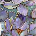 For iPhone 17 Case - Wireless Charging Compatible - Dual-Layer Hard Shell + Silicone Cover - Shockproof Protective Phone Case with Stylish Designs for Women - Abstract Lotus