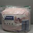 CozyLux King Size Comforter Set Blush Pink - 7 Pieces Bed in a Bag King, Luxury Soft Bed Set for All Seasons, Bedding Set with Down Alternative Comforter, Sheets, Pillowcases & Shams