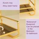 Jewelry Organizers Storage Stand Necklace Bracelet Earring Holder Box Tray jewelry display room decor,Metal,Goden