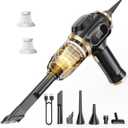 Scstartx Portable Car Vacuum Cordless Mini Handheld Vacuums Cleaner Rechargeable with LCD Display and Multi-Nozzles, High Power Hand held Cleaners for Car, Home, Office, Sofa, Pet Hair,Keyboard (Black)