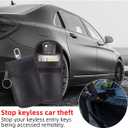 2 Pack Faraday Car Keycase Protective Bag Car rfid Signal Blocking Key Fob Protector Carbon Fiber Security Anti-theft Car Key Pouch Anti-Hacking Case Blocker Car Rfid Key Bag Faraday Cage Protector
